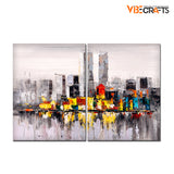 City View Canvas Wall Painting of 2 Pieces