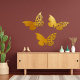  Wooden Wall Hanging of Beautiful Golden Butterflies