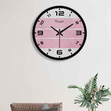 Pink Color Arrow design Wall Clock
