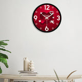 Red Colour Wall Clock