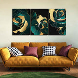 Flower Wall Painting of 3 Pieces