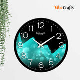 Black and Blue Colour Wall Clock