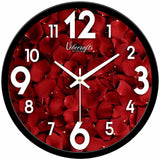 Abstract Red Leaf's Pattern Designer Wall Clock