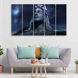 Shiva Canvas Wall Painting of Five Pieces