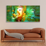 Ganesh with Shiva Canvas Wall Painting