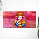  Bal Ganesha 3 Pieces Canvas Wall Painting