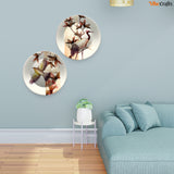 Beautiful Birds Design Art Hanging Plates of Two Pieces