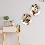 Birds Design Art Hanging Plates of Two Pieces