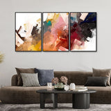 Texture Abstract Floating Canvas Wall Painting Set of Three