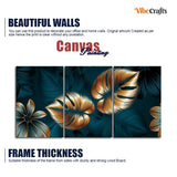 Beautiful Flower Wall Painting of 3 Pieces