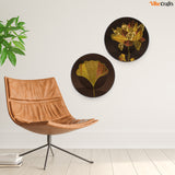 Lotus Flower Wall Hanging Plates of Two Pieces