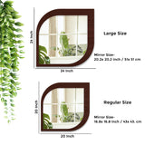 Leaf Shape Design Decorative Wooden Wall Mirror