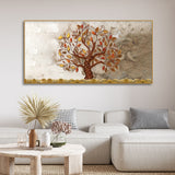 Red and Yellow Leaf Tree Canvas Wall Painting