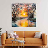 River Wall Painting Set of 3 Pieces