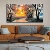 Beautiful Sunset Scenery Premium Wall Painting