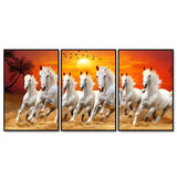  Horses Scenery Floating Wall Painting Set of 3