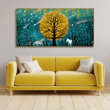 White Horses in Forest Premium Wall Painting