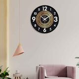 Black and Golden Design Wall Clock