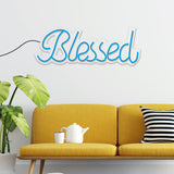 "Blessed" Text Neon LED Light