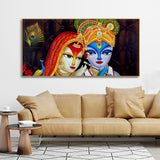  Krishna with Radha Canvas Wall Painting