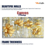Golden Flowers Premium Wall Painting