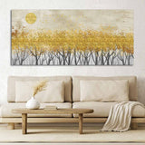 Golden Leaf Trees Canvas Wall Painting