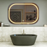 Modern Design LED Curved Rectangle Bathroom Mirror