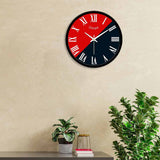 Red & Black Background Wall Clock