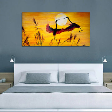 Bedroom Wall Painting, Pair of Flamingo