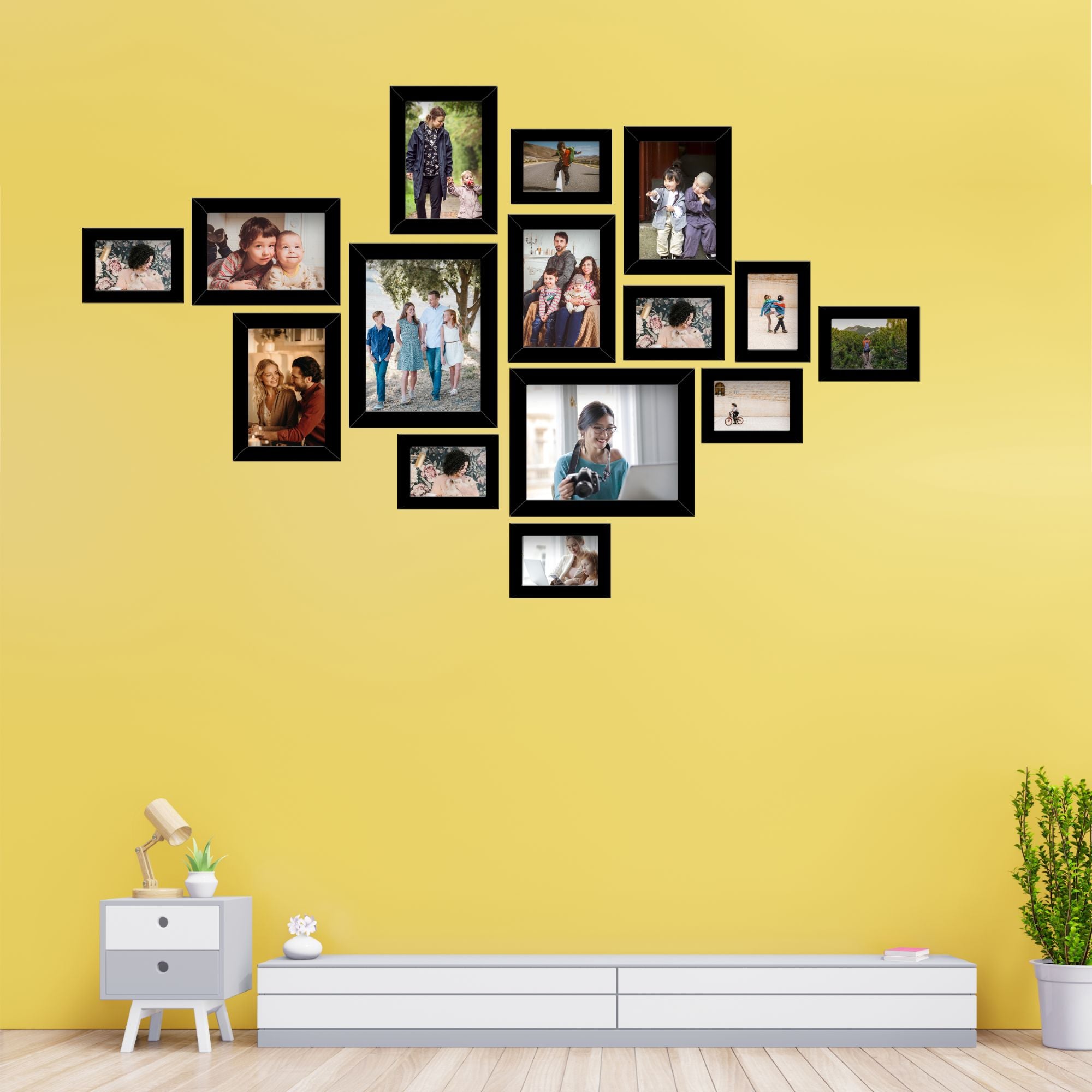 Sets of Family Photo Frames Wall Painting