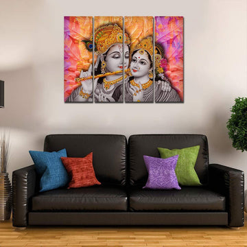 Horizontal radha krishna Wall Painting