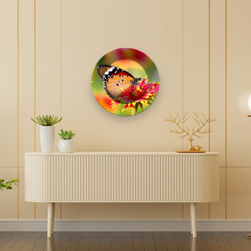 Colorful Butterfly Single Wall Plate Painting