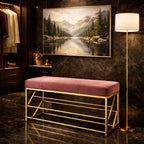 2-tier-upholstered-organizer-shelf-with-pink-padded-cushion-seat
