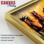 3D Art Seven Majestic Horses Canvas wall Painting