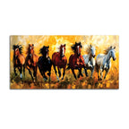 3D Art Seven Majestic Horses Canvas wall Painting