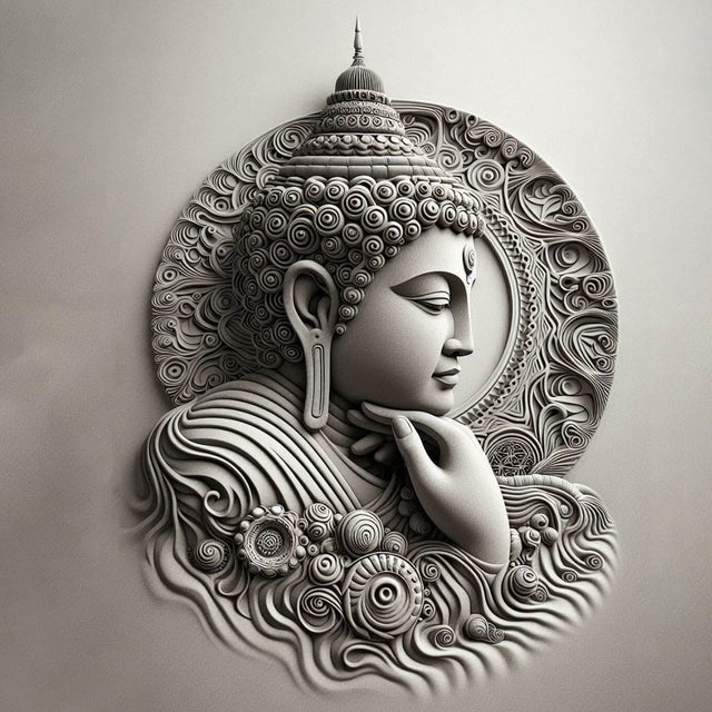 3D Buddha Wall Art for Home & Office Spaces – Spiritual Meditation Décor