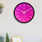 3D Polygon Pattern Pink Color Premium Wall Clock