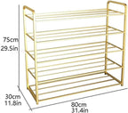 5 Layer Metal Shoe Rack Large Capacity Shoe Cabinet