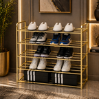 5 Layer Metal Shoe Rack Large Capacity Shoe Cabinet
