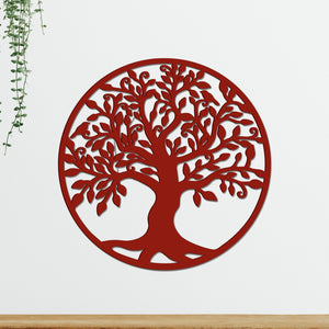 Big Tree Design in Circle Premium Quality Wooden Wall Hanging