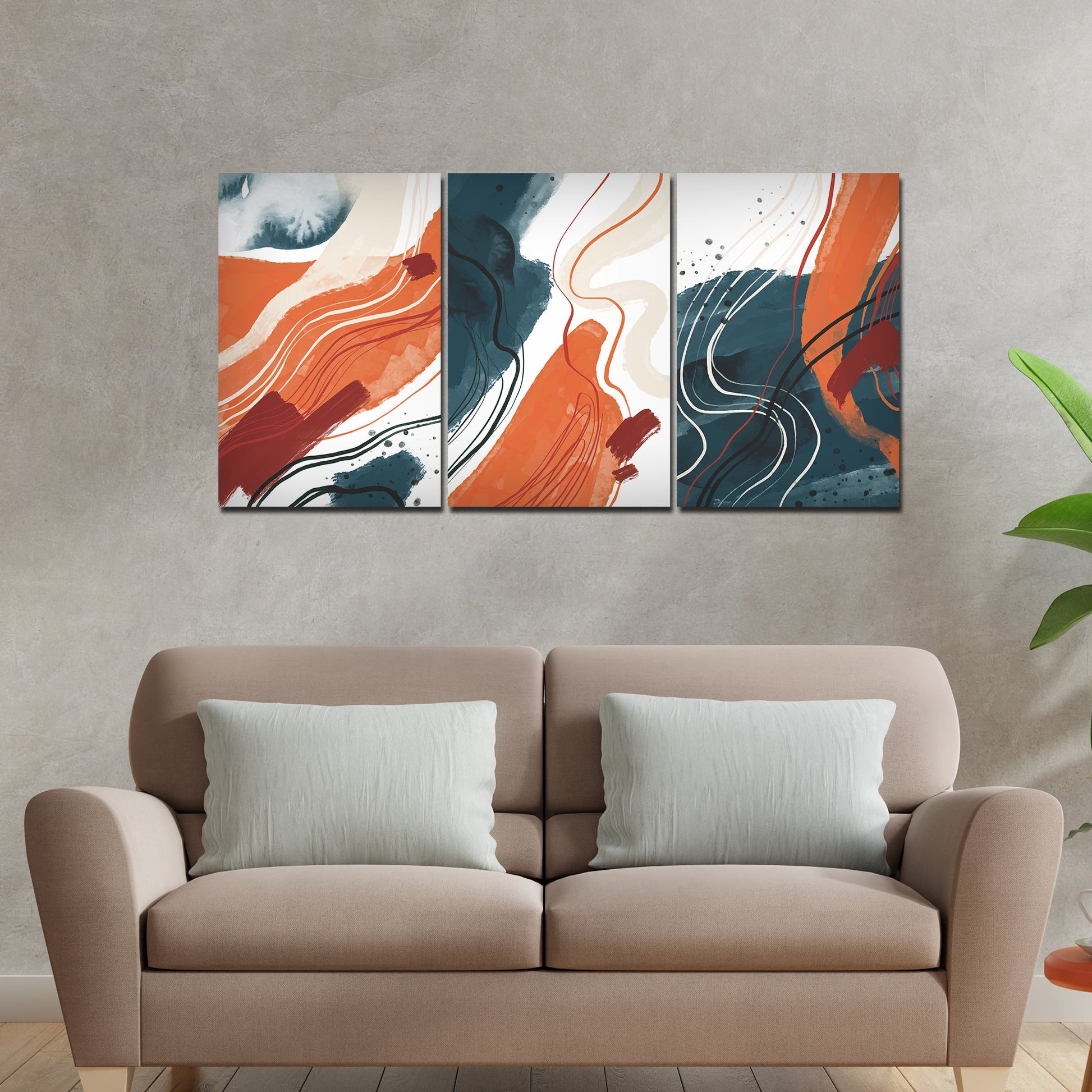 Abstract Art Texture 3 Pieces Wall Painting