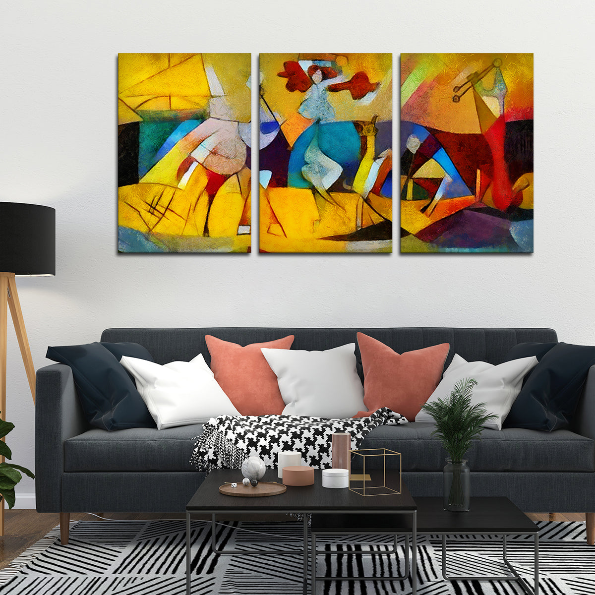 Abstract Modern Art Premium Bedroom Wall Painting