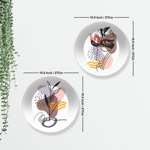  Line Art Ceramic Wall Hanging Plates of Two Pieces