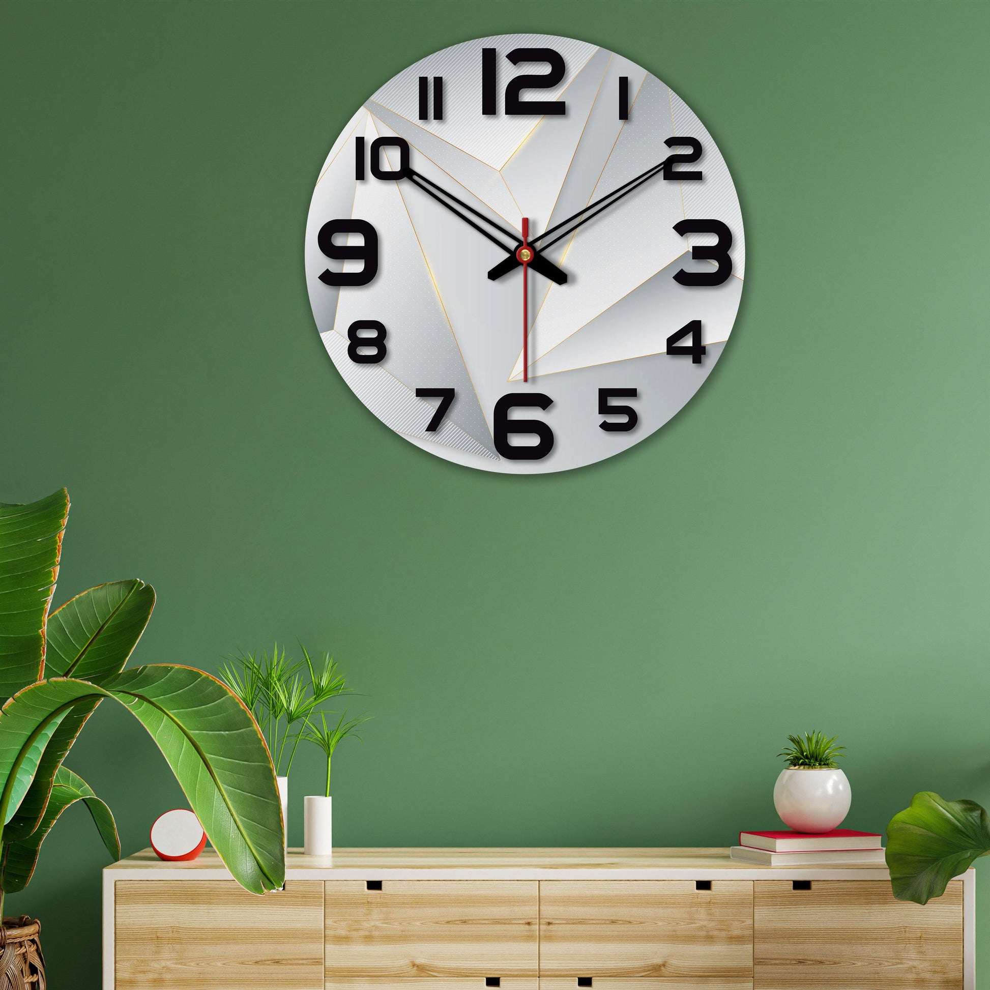 Hanging Wooden Wall Clock