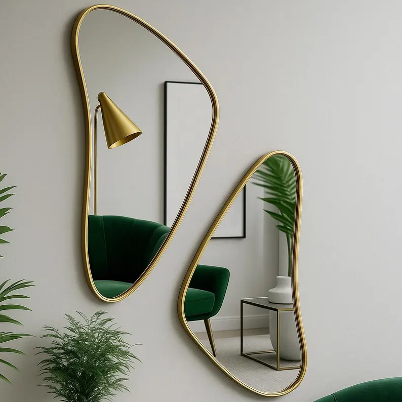 Abstract Wall Mirror Set | Irregular Shape Decorative Mirrors