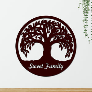 Amazing Tree Design in Circle Premium Wooden Wall Hanging