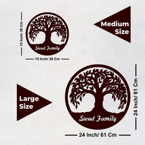 Amazing Tree Design in Circle Premium Wooden Wall Hanging