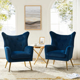 Royal Blue Comfortable Tufted Velvet Sofa Lounge Chair