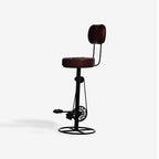 Bicycle Pedal Lounge Bar Chair with Leather Seat and Back
