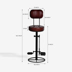 Bicycle Pedal Lounge Bar Chair with Leather Seat and Back
